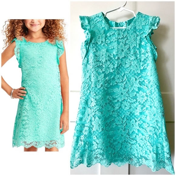 The Children's Place Other - 🌸 The Children’s Place Girls 4T Teal Lace Dress | Party / Easter / Wedding 🌸